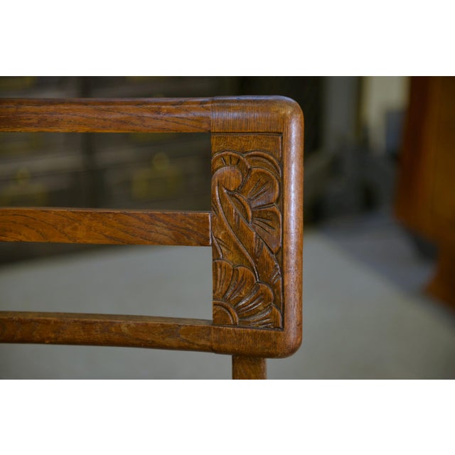 Oak Chairs in the style of Pierre Cruège, 1940s, Set of 6 For Sale - Image 6 of 13