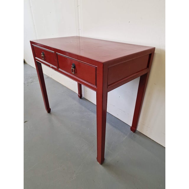 Chinese Oriental Style Desk, 1920 For Sale - Image 4 of 7