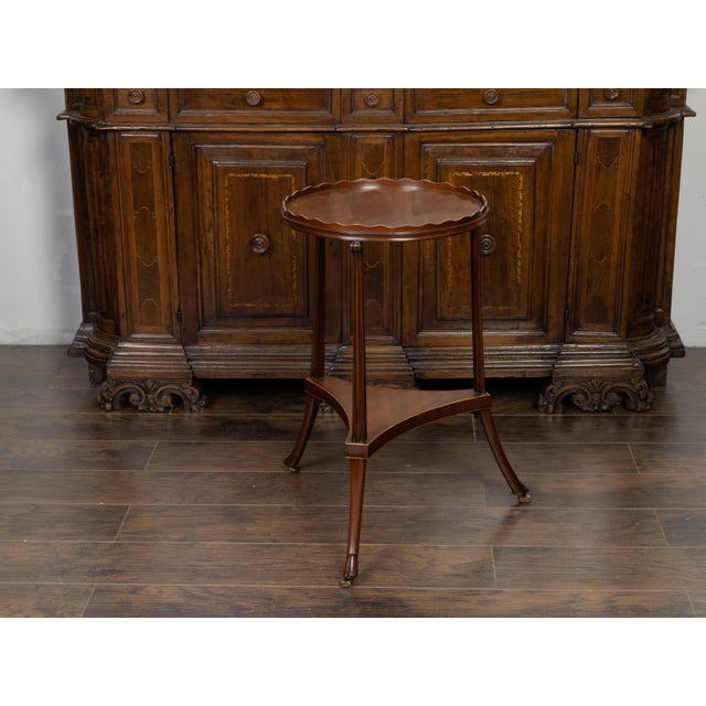 English English Regency Period 1820s Mahogany Guéridon Table with Pie Crust Tray Top For Sale - Image 3 of 9
