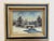 Wood 50's Vintage Winter Landscape Oil on Canvas For Sale - Image 7 of 9