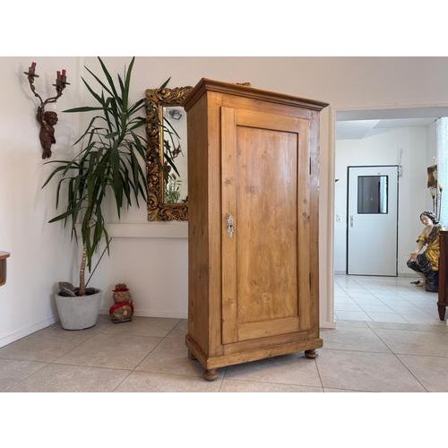 Wood Farmhouse Biedermeier Cabinet in Natural Wood For Sale - Image 7 of 14