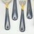 Service for 15 - Yamazaki "Lindi" Black Handle Gold Accent 75-Pieces: 15 Place Settings With Individual Neiman Marcus Storage Pouches For Sale - Image 13 of 17