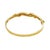 1980s 14k Yellow Gold Baguette Diamond Ribbon Bangle Bracelet For Sale - Image 4 of 4