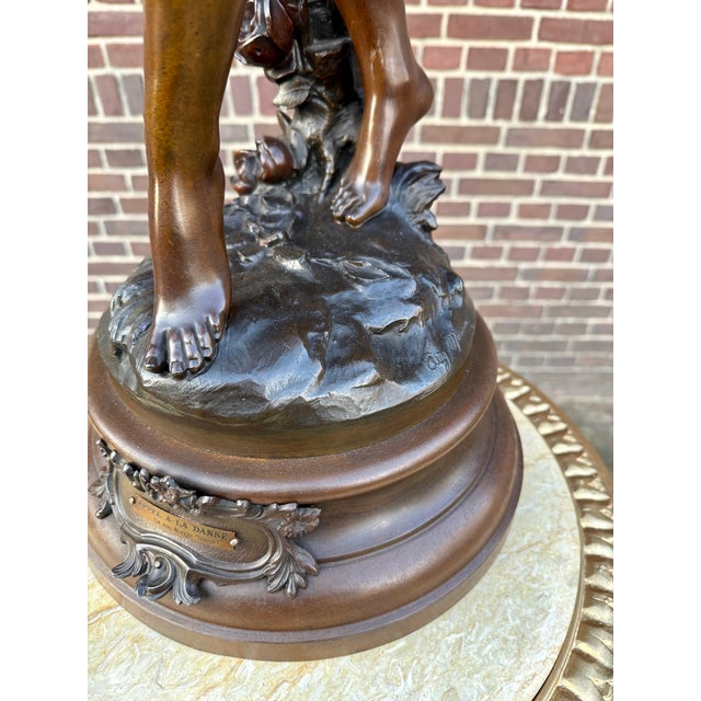 19th C Auguste Moreau Art Nouveau Metal Sculpture For Sale - Image 12 of 18