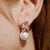 Contemporary Nina Zhou 5.30 CTW Morganite, Pink Tourmaline and Diamond Freshwater Pearl Convertible Drop Earrings For Sale - Image 3 of 13