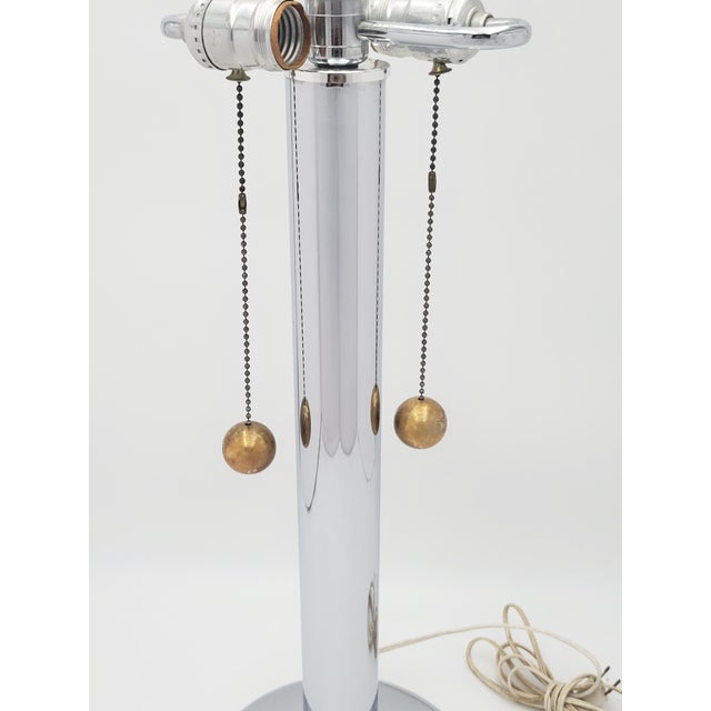 Metal Sonneman for Kovacs Chrome Modernist Bauhaus Table Lamp Circa 1960's For Sale - Image 7 of 9