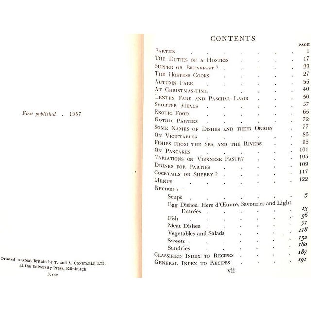 White "The Finer Cooking or Dishes for Parties" 1937 Boulestin, X.M For Sale - Image 8 of 12