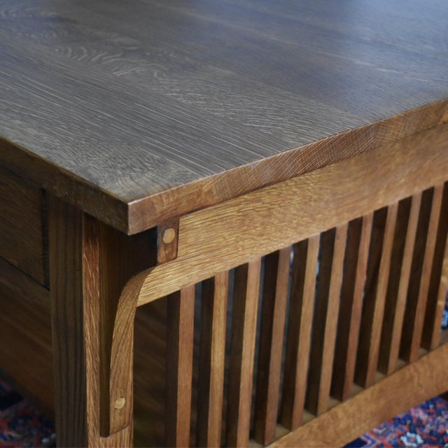 Mission Crofter 4 Drawer Coffee Table With Spindles - 40" - Micheal Cherry For Sale - Image 4 of 14