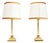 Vintage Brass and Glass Table Lamps, 1970, Set of 2 For Sale