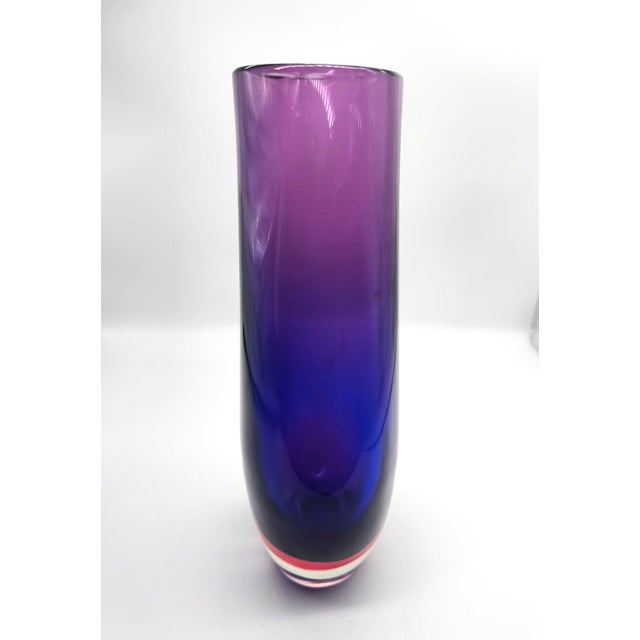 This exceptional mid-century modern art glass vase is a stunning example of post-war Italian design, designed around 1954...