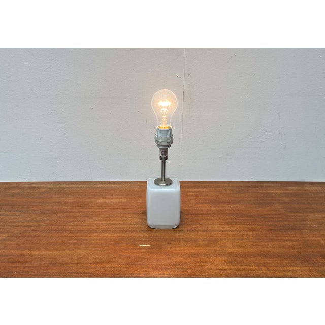 Mid-Century Danish Kubus Glass Table Lamp by Per Lütken for Holmegaard, 1960s For Sale - Image 6 of 18