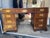 Vintage Sligh Furniture Leather Top Mid Century Modern Campaign Executive Desk For Sale In Sacramento - Image 6 of 17