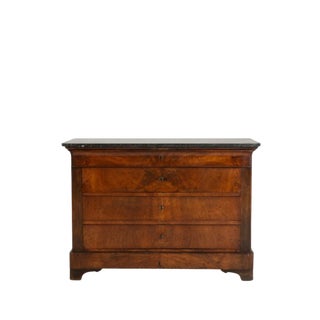 Louis Philippe Marble-Top Chest of Drawers, Antique, France, Circa 1889 For Sale