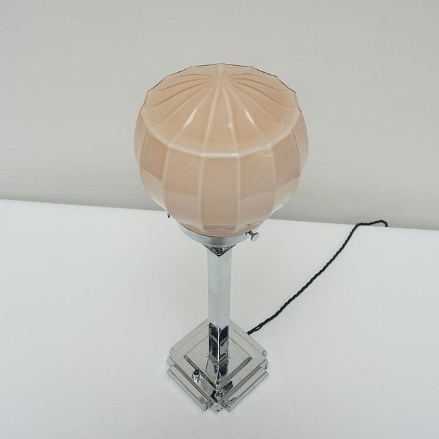 Pink Art Deco Table Lamp For Sale - Image 8 of 11