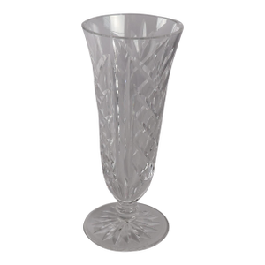 Signed Waterford Crystal Footed Vase 7” Flared Cut Crystal Ireland