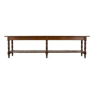 Mid 19th Century French Provincial Oak Draper’s Console Table For Sale