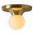 Petite Brass 1960s Castiglioni and Giacomo 'Light Ball' Wall / Ceiling Lamp For Sale