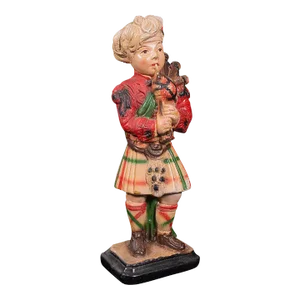 1900s Antique Victorian Scottish Decorative Piper Figure