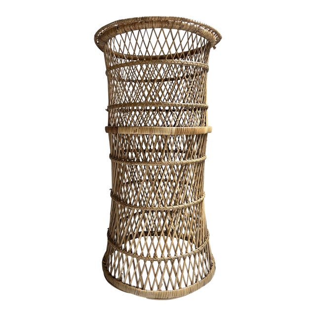 Vintage Rattan Plant Stand Chairish