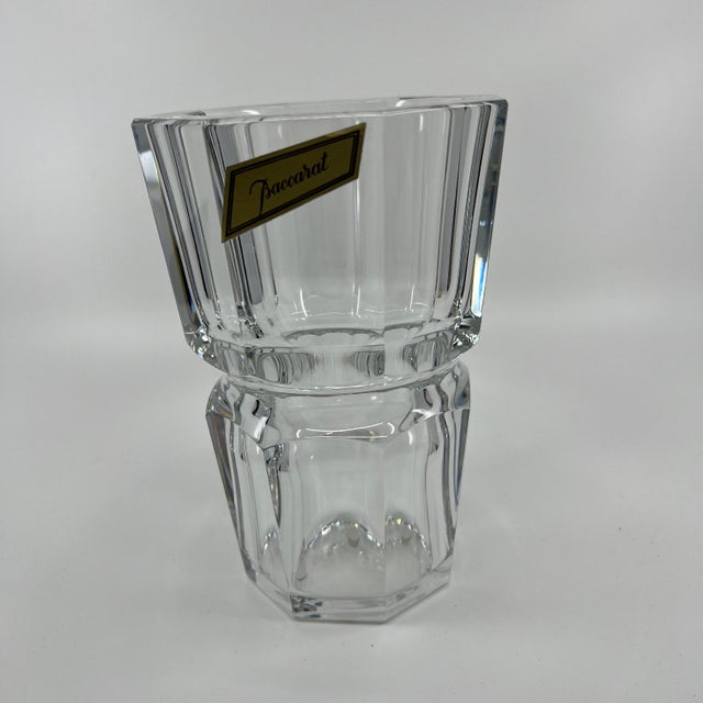 Vintage Baccarat Edith, Heavy Cut Crystal Vase in Original Box For Sale In Los Angeles - Image 6 of 14