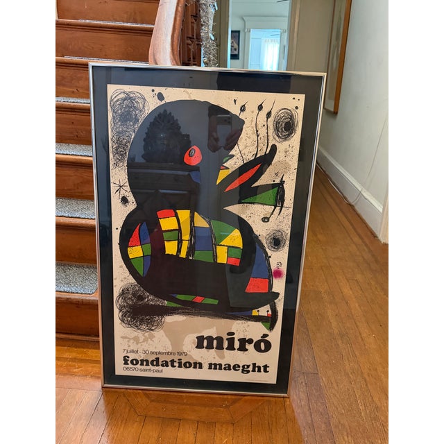 Vintage 1979 Joan Mirò exhibition lithograph. Exhibition: Fondation Maeght from July 7- September 30, 1979. The print is...