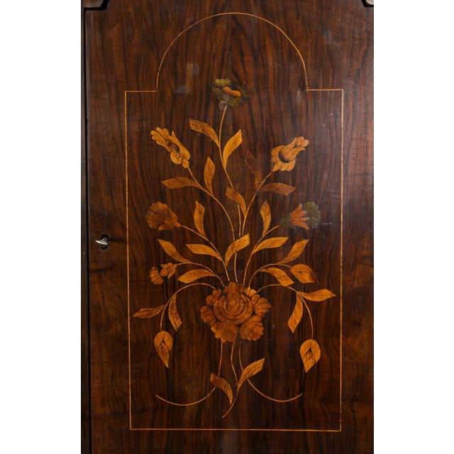 Antique 18th Century Dutch Walnut Marquetry Bureau Cabinet For Sale - Image 18 of 18