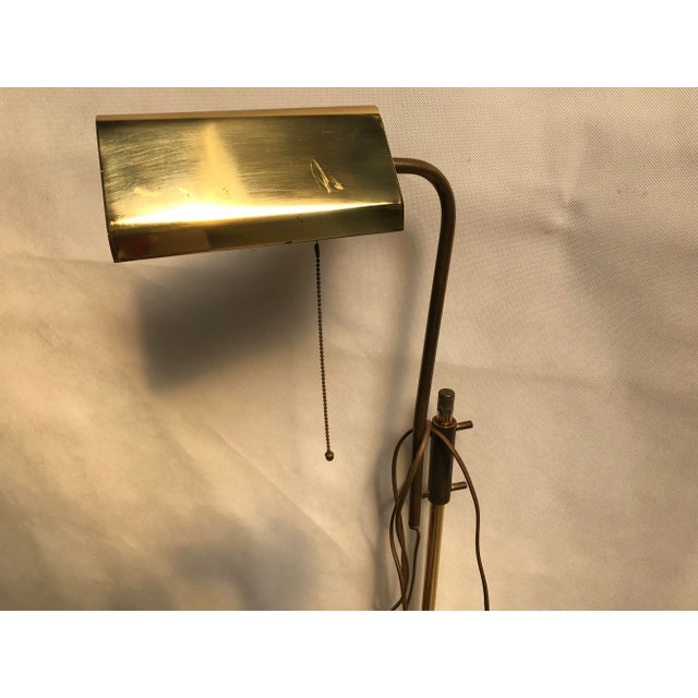 Adjustable Brass Floor Lamp on Granite Base, 1970s For Sale - Image 3 of 18