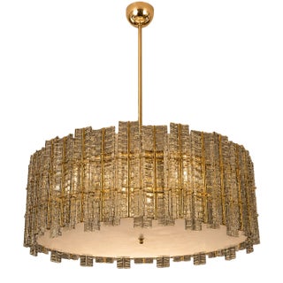 Contemporary- Modern Smoked-Fumè "Tropical" Chandelier Murano Glass by Simoeng. For Sale