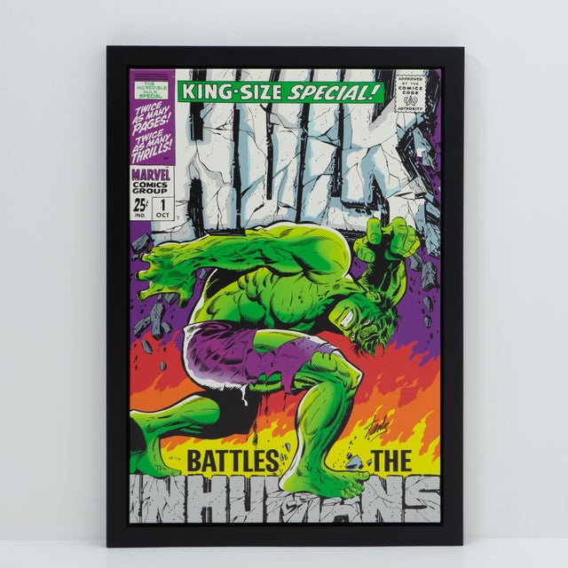 Marvel Comics, The Incredible Hulk, Limited Edition Large Marvel Art Print Signed and Numbered by Stan Lee For Sale - Image 10 of 10