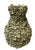 Vintage Italian Floral Encrusted Ceramic Vase – Glossy Sage Green Hand-Sculpted Rose Urn For Sale - Image 4 of 12