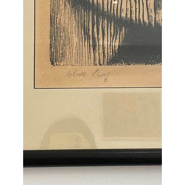 Framed Portrait of a Woman, Signed Artist's Proof Relief Print For Sale In West Palm - Image 6 of 11