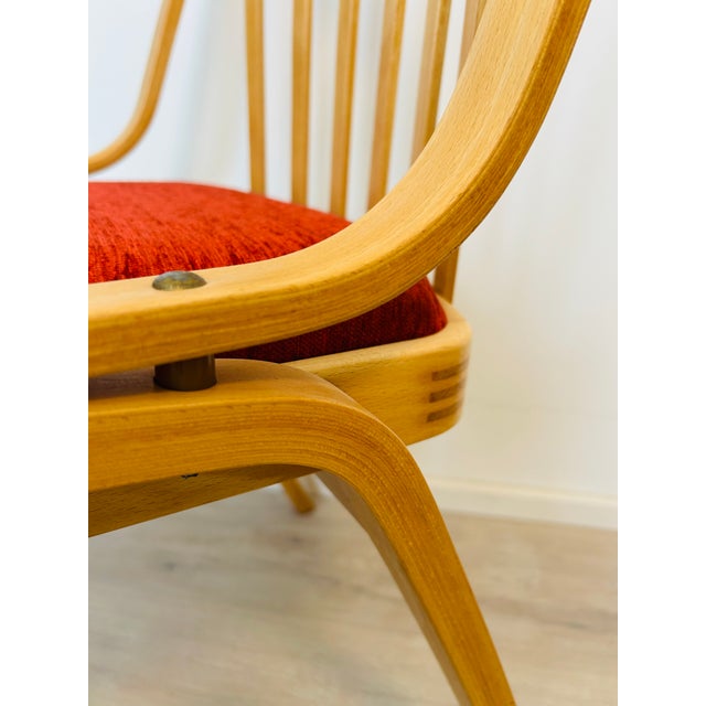 Red Chair by Ludvík Volak for Ton, 1960s For Sale - Image 8 of 11