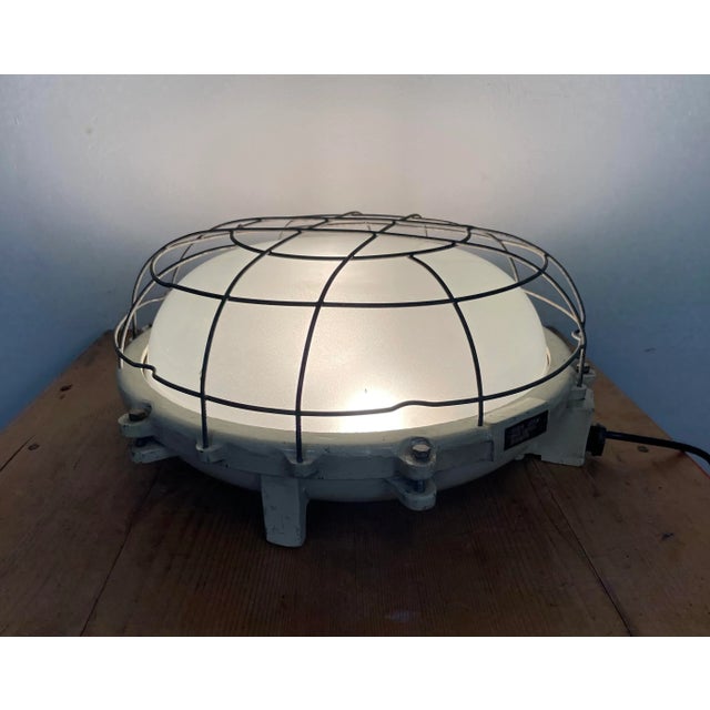 Industrial Cast Iron Wall or Ceiling Lamp, 1970s From Elektrosvit For Sale - Image 10 of 12
