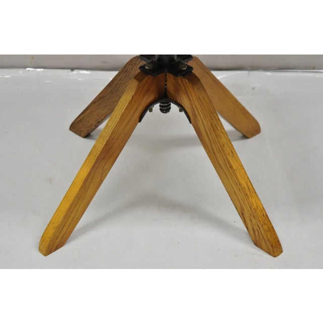 Early 20th Century Vintage Mission Arts & Crafts Oak Wood Child’s School Desk Chair For Sale In Philadelphia - Image 6 of 11