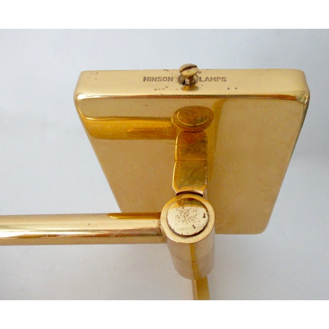 C.1980's Hinson Brass Plated Swing Arm Sconces - Pair For Sale - Image 17 of 18