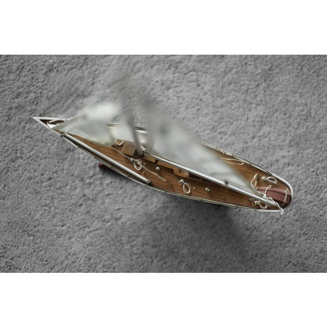 Mid-Century Scandinavian Modern Wooden J-Class Ranger J5 Yacht Model, 1960s For Sale - Image 17 of 18