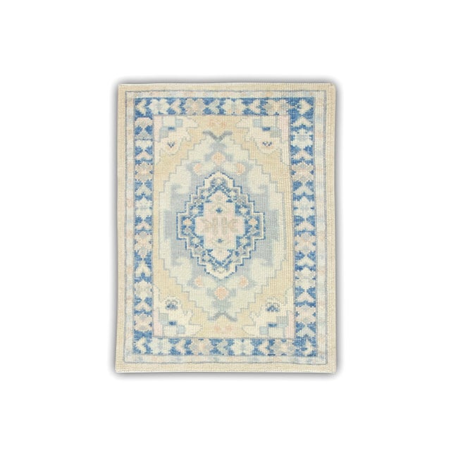 Modern Turkish Oushak Rug 2'4" x 3'1" For Sale In Houston - Image 6 of 6