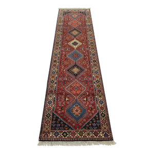 Yalameh Runner 2’9” X 9’9” Red Wool Vintage Tribal Hand-Knotted Rug
