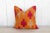 Indian Carmel Silk Phulkari Pillow For Sale - Image 3 of 9