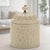 Add a soft pop of color and timeless texture to your kitchen or bath with this Tan Ribbed Metal Canister with Lid....