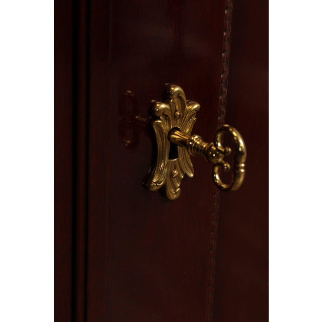 Late 20th Century Kindel Winterthur Mahogany Demilune Cabinet For Sale - Image 5 of 12