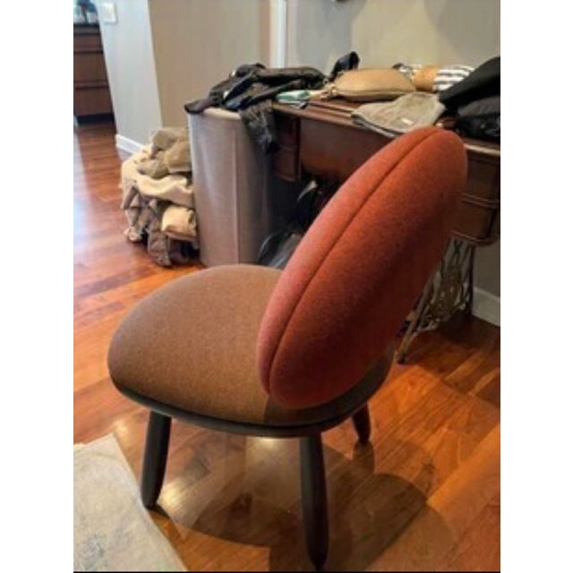 Contemporary Authentic Roche Bobois Sculptural Upholstered Accent Lounge Chair For Sale - Image 3 of 5