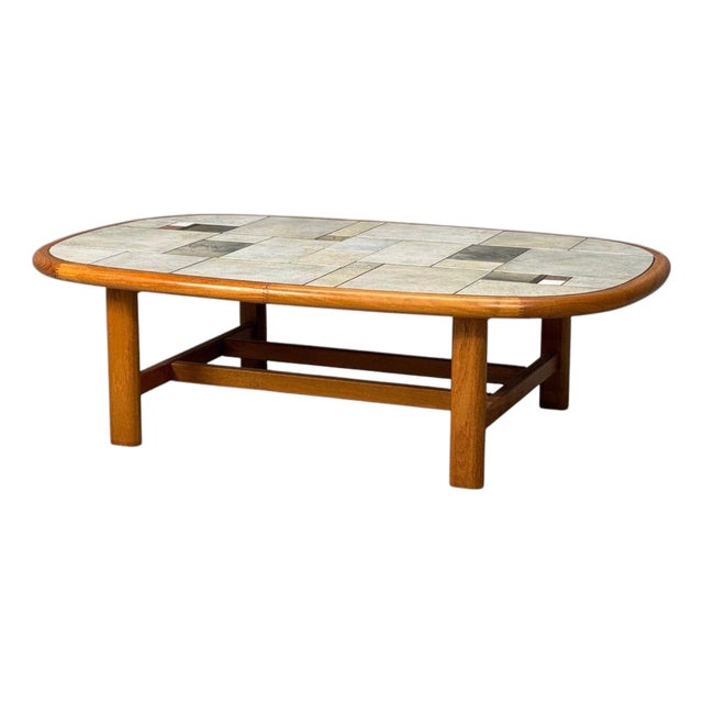 Gangso Møbler, Danish Modern, Coffee Table, Teak, Mosaic Tile, Denmark, 1970s For Sale