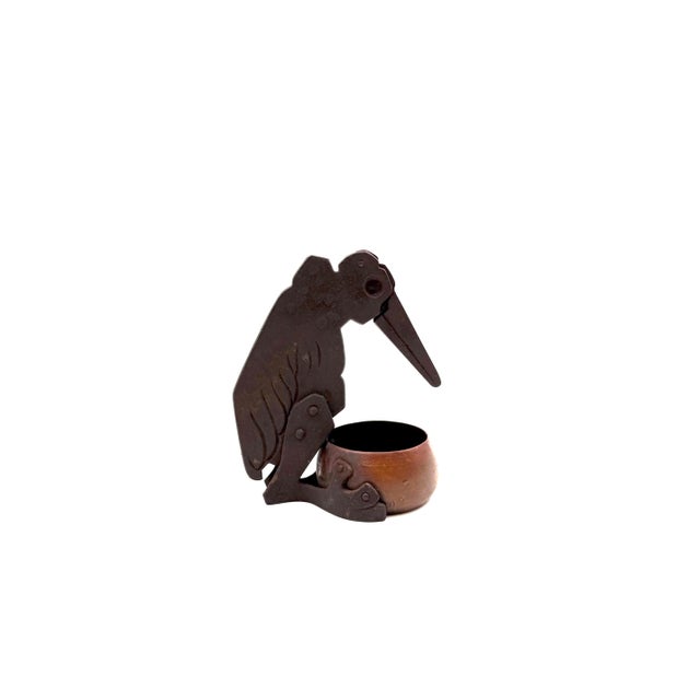 Art Nouveau Jugendstil Marabou Shaped Cigar Cutter and Ashtray, Ignatius Taschner, Germany 1910 For Sale - Image 3 of 11