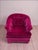 Vintage Mid Century Velvet Tufted Back Barrel Arm Chairs ~ a Pair For Sale - Image 9 of 10