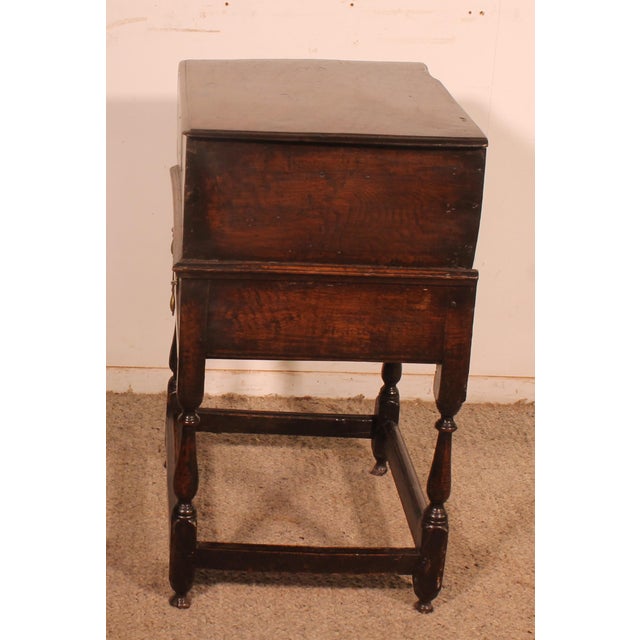 Tan 17th Century Oak Bible Chest For Sale - Image 8 of 12