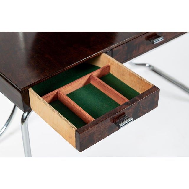 Rare Fritz Hansen Model S214 Tubular Steel Dressing Table Attributed to Mart Stam Denmark 1930s For Sale - Image 12 of 18
