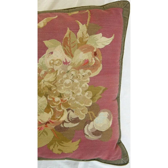 Textile Circa 18th Century Antique French Aubusson Tapestry Pillow For Sale - Image 7 of 9