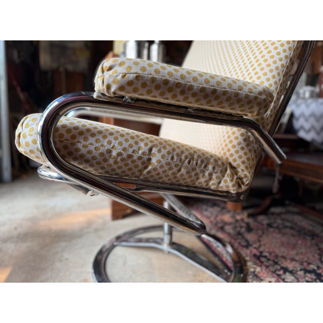 1970s Stressless Lounge Chair and Footstool in the Style of Ekorness Stressless For Sale - Image 9 of 12