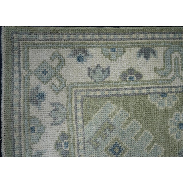 Turkish Turkish Oushak Rug 3' x 12'3" #19225 For Sale - Image 3 of 8